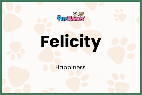 Felicity dog name meaning