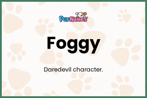 Foggy dog name meaning