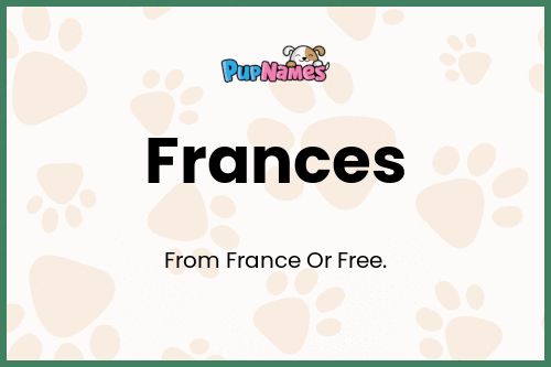 Frances dog name meaning