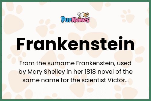 Frankenstein dog name meaning