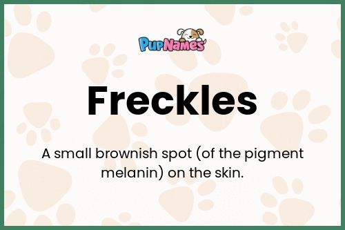 Freckles dog name meaning