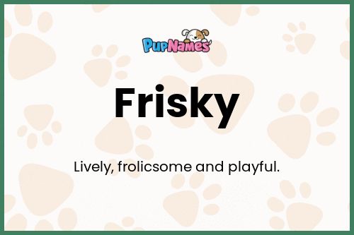 Frisky dog name meaning