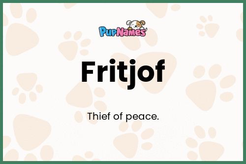 Fritjof dog name meaning