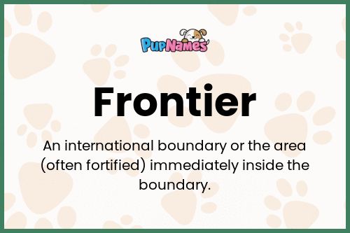 Frontier dog name meaning