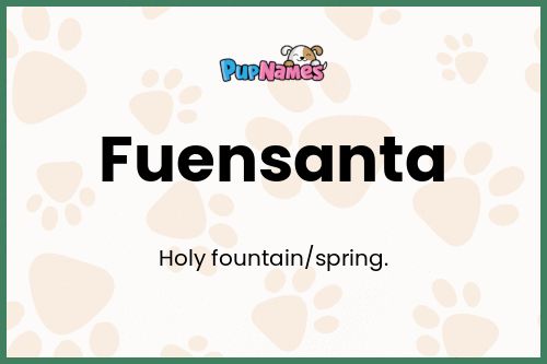 Fuensanta dog name meaning