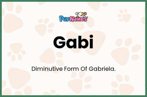 Gabi dog name meaning