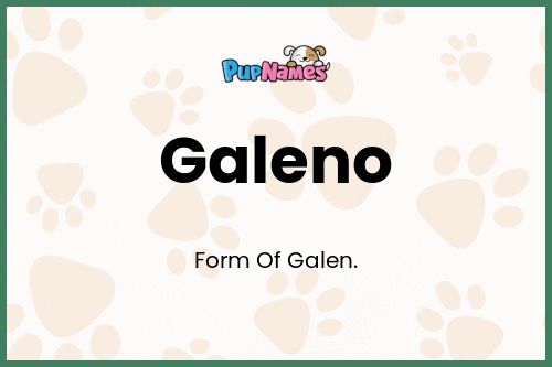 Galeno dog name meaning