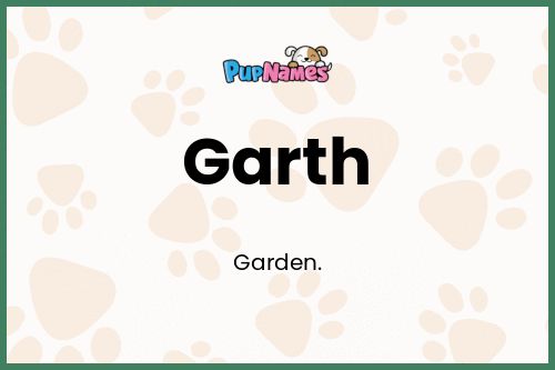 Garth dog name meaning