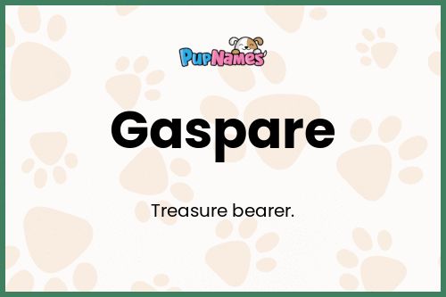 Gaspare dog name meaning