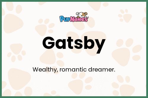 Gatsby dog name meaning