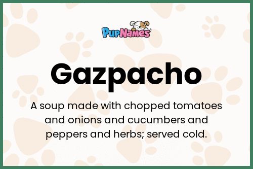 Gazpacho dog name meaning