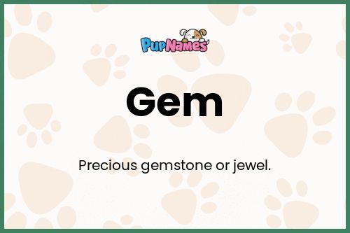 Gem dog name meaning