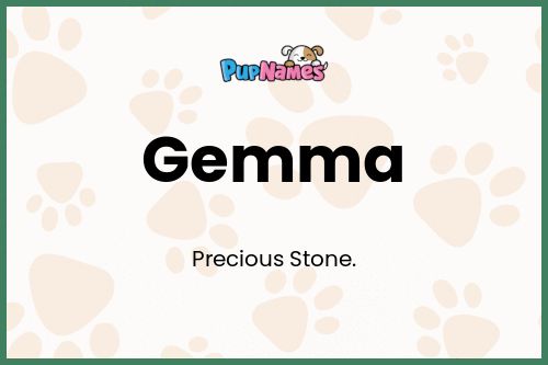 Gemma dog name meaning