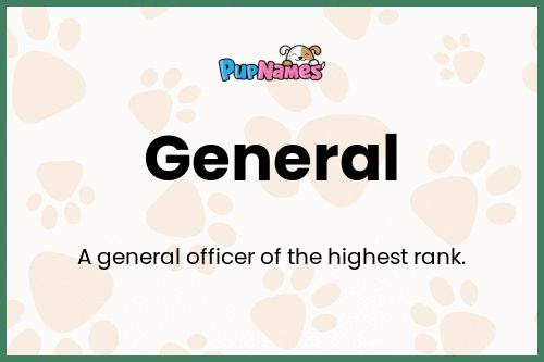 General dog name meaning