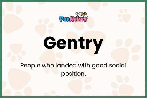 Gentry dog name meaning