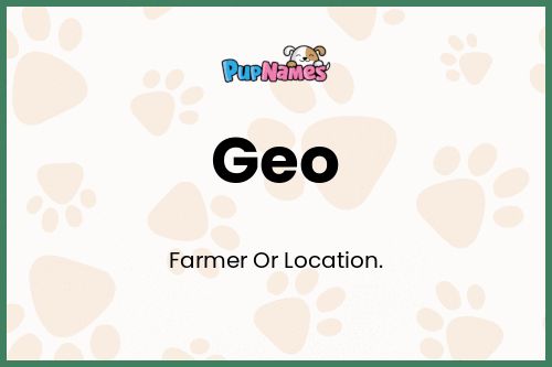 Geo dog name meaning