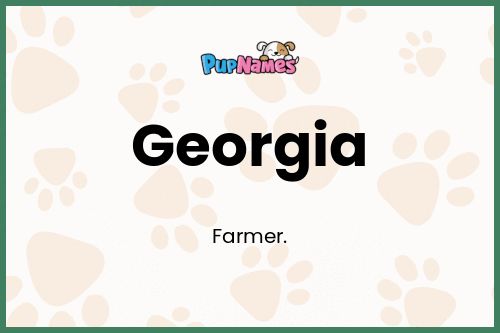 Georgia dog name meaning