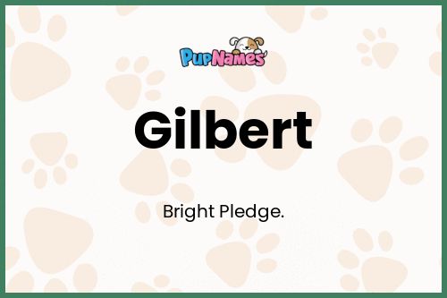 Gilbert dog name meaning