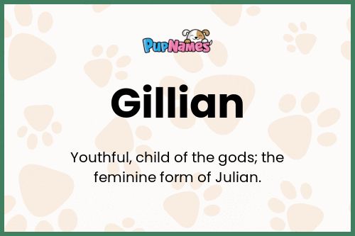 Gillian dog name meaning