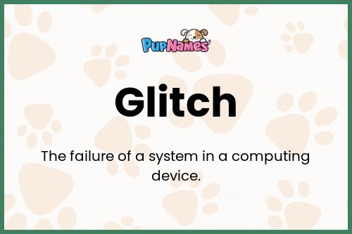 Glitch dog name meaning