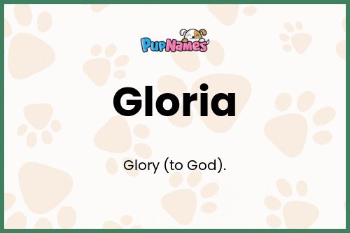 Gloria dog name meaning