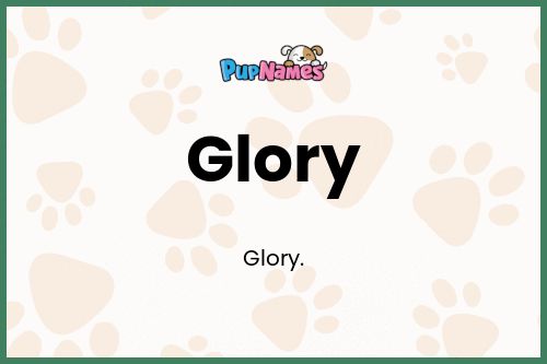 Glory dog name meaning