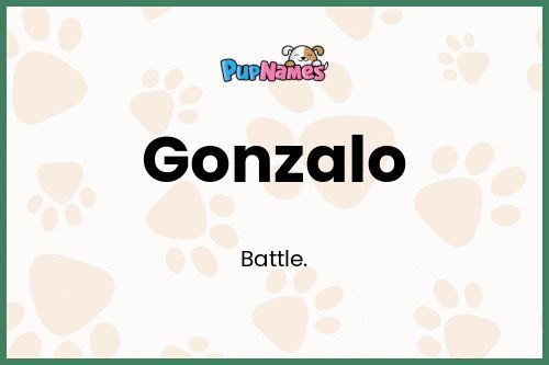 Gonzalo dog name meaning