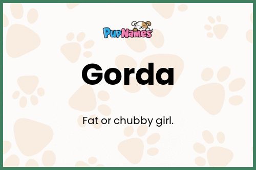 Gorda dog name meaning