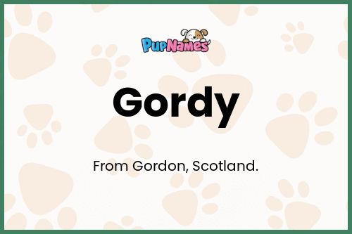 Gordy dog name meaning