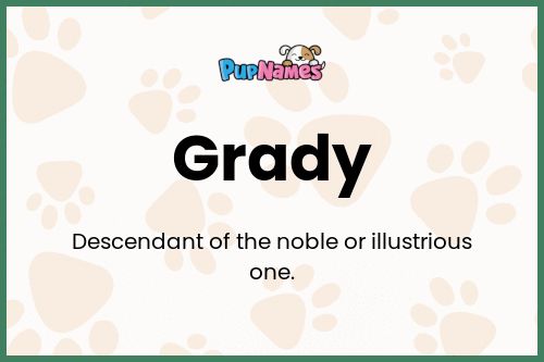 Grady dog name meaning