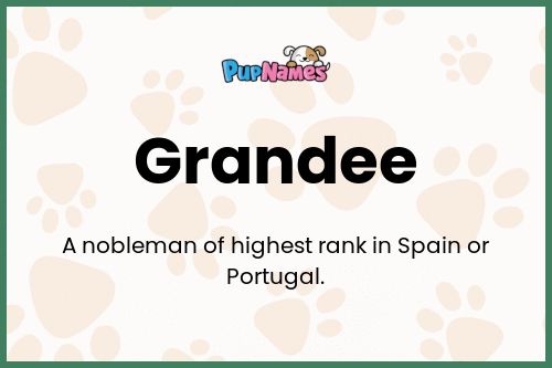 Grandee dog name meaning