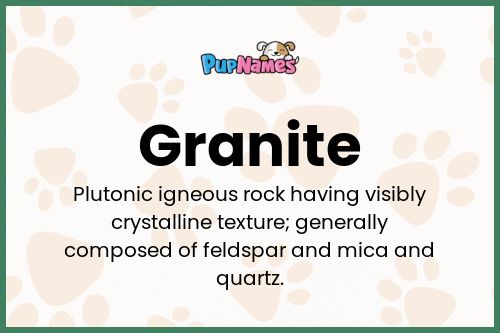 Granite dog name meaning