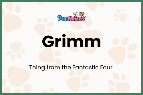 Grimm dog name meaning