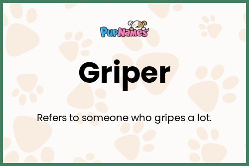 Griper dog name meaning