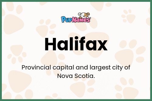 Halifax dog name meaning