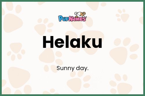 Helaku dog name meaning