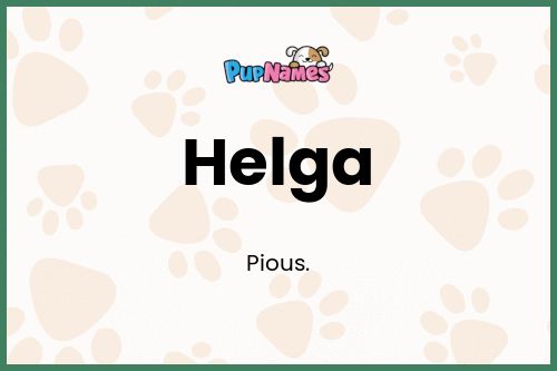 Helga dog name meaning