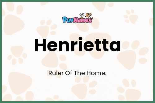 Henrietta dog name meaning