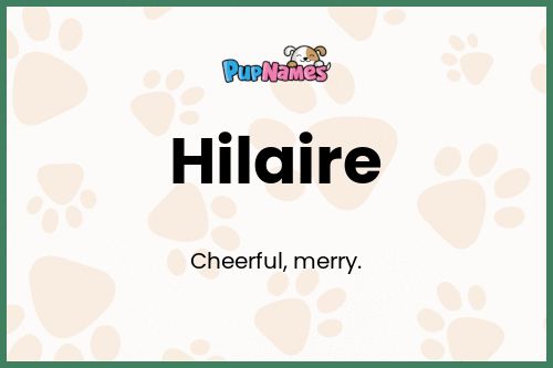 Hilaire dog name meaning