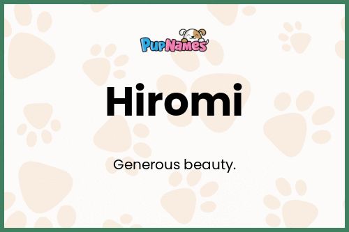 Hiromi dog name meaning