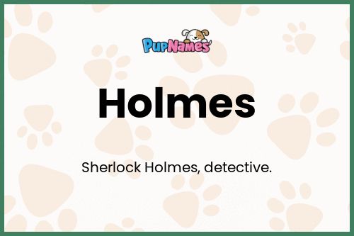 Holmes dog name meaning