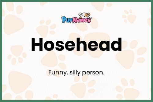 Hosehead dog name meaning