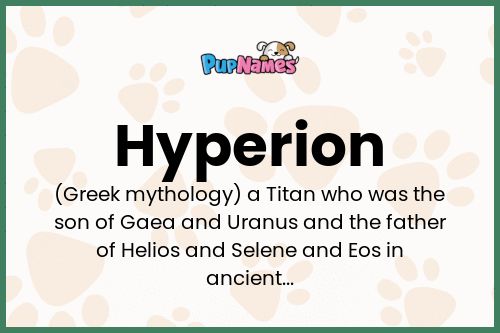 Hyperion dog name meaning