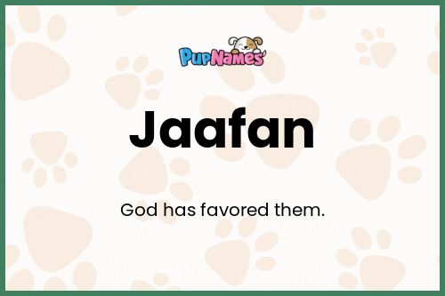 Jaafan dog name meaning