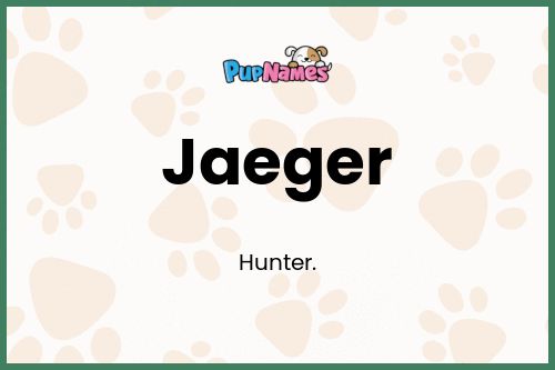 Jaeger dog name meaning