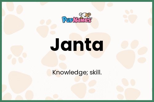 Janta dog name meaning