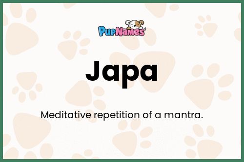 Japa dog name meaning