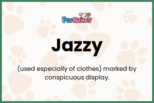 Jazzy dog name meaning