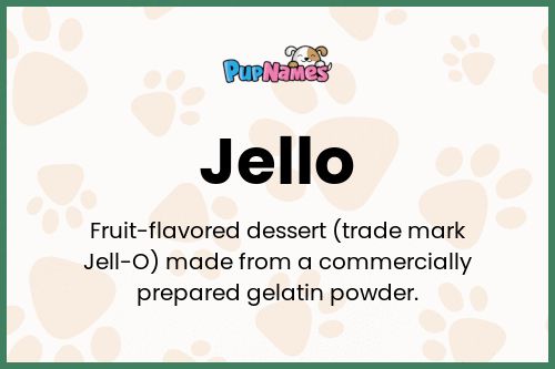 Jello dog name meaning