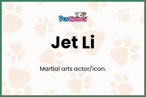 Jet Li dog name meaning